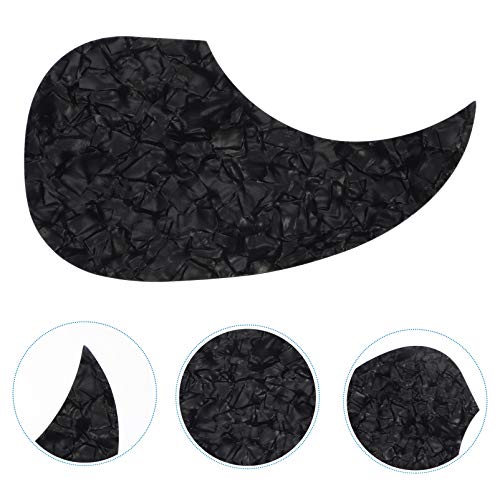 Artibetter Guitar Pickguard Anti-Scratch Guard Plate Self-Adhesive Pick Guard Sticker For 40/41 Inch Acoustic Guitar Parts Black #TOP5