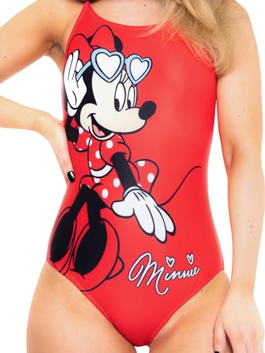 Disney Womens Bathing Suit | Minnie Mouse Swimsuit for Summer | One Piece Womens Bathing Suit
