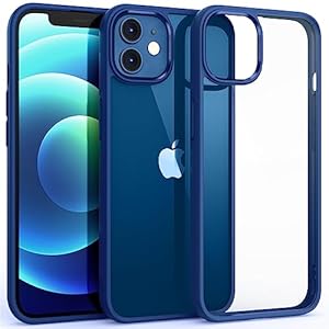 Supdeal Funda transparente a prueba de golpes para iPhone 12/12 Pro, [No amarilla] [Protección militar contra caídas de 10 pies] Parte trasera dura transparente con cuatro bolsas de aire de esquina