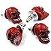Bashineng Skull License Plate Screws Universal Car Truck Motorcycle License Plate Frames Bolts Fasteners 4 Pack Trim Replacement Kit (Red)