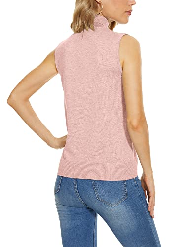 Image of INKOFF Sleeveless Mock Neck Turtleneck Knit Tops Women Dressy Casual Sweater Vest Business Work Tank