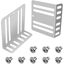 2PCS Car Double DIN Installation Kit with Screws,Car Double DIN Kit Mounting Brackets for Audio Fixing,Professional Automotive Tools Radio Mounting Kits Metal Bracket for Cars Audio