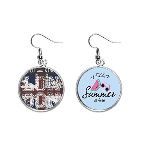 Pendientes de sandía británicos ligeros para lóbulos sensibles en verano