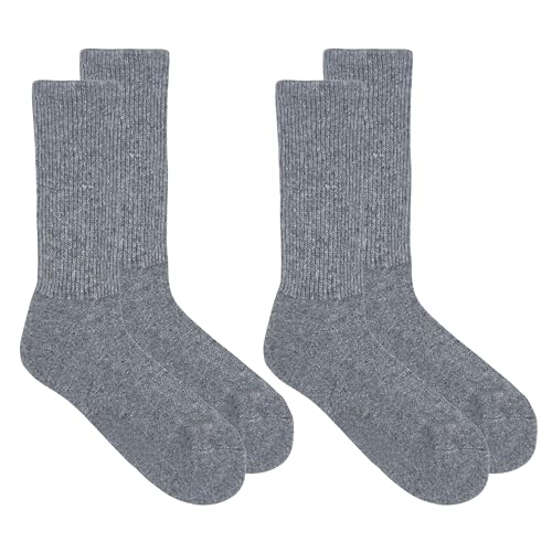 Image of 92% Merino Wool Socks Rib-Knit Home Natural, Made in Mongolia