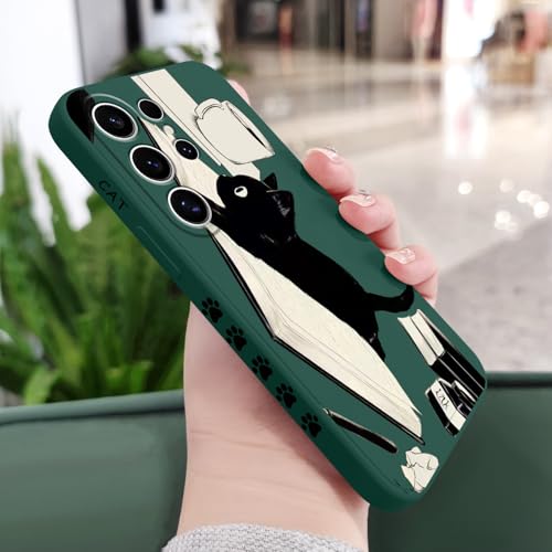 Coque Samsung S25 Ultra originale légère - Motif chat vert - 2