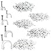 Juvale 500-Pack Round Cable Wire Clips for Wall Mounting, Extension Cord Holders, and Cable Management Staples in 5 Sizes for RJ45 Ethernet Connectors, Nails Included (4, 6, 8, 10 & 14mm, White)