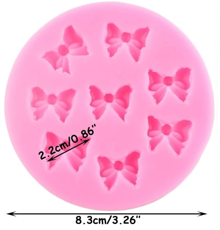 Mini Bows Silicone Fondant Molds Sugar Candy Cake Pop Bow Craft Molds DIY Cake Decorating