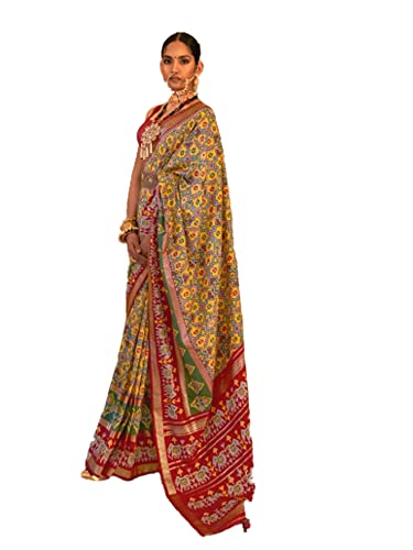 Sari indien traditionnel en soie Motif 3 : la tenue idéale pour rayonner lors d'un mariage