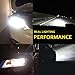 H4 9003 HB2 LED Headlight Bulbs 6000K Cool White High Low Dual Beam 12000lm 360 Degree 4 Side COB Chips Super Bright All-in-One Auto Headlamps Conversion Kit Plug & Play