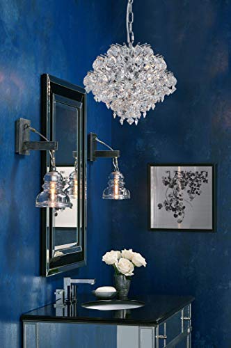 Bestier Modern Pendant Chandelier Crystal Raindrop Lighting Ceiling Light Fixture Lamp For Dining Room Bathroom Bedroom Livingroom 4 G9 Bulbs Required D11 In X H12 In #TOP4