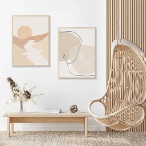 Peinture sur toile abstraite pour salon moderne affiche géométrique paysage déco maison