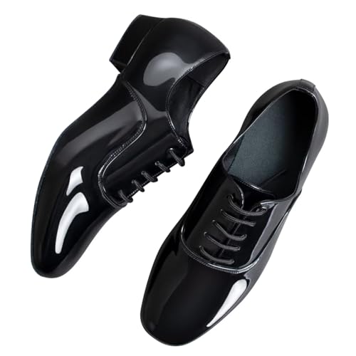 ARCLIBER Mens Dance Shoes Ballroom PU Leather Black Dancing Shoes for Men Sole Tango Salsa Latin4