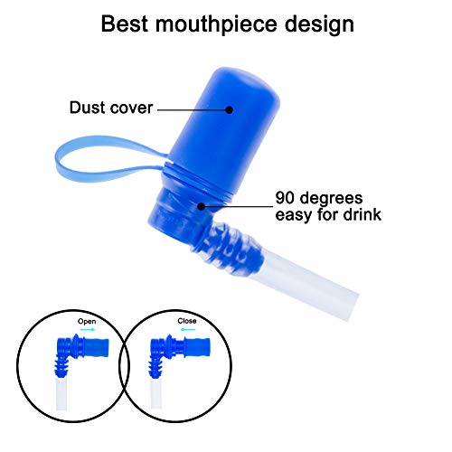 WACOOL 2L 2Liter 70oz BPA Free PEVA Hydration Pack Bladder, Leakproof Water Reservoir (2L PEVA Blue) - Thumbnail 5