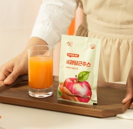 【韓国健康飲料】黄金イネ りんご＆にんじんジュース 100ml&times;30包｜りんごの甘みとにんじんのやさしい風味 自然派スティックドリン