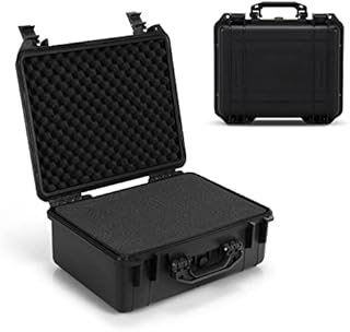 COSTWAY Portable Waterproof Hard Case, Compact Camera Case with Customizable Fit Foam, Dustproof Protective Tool Box for Electronics, Drones, Camera and Lens (13 Inch, 34x31x16cm)