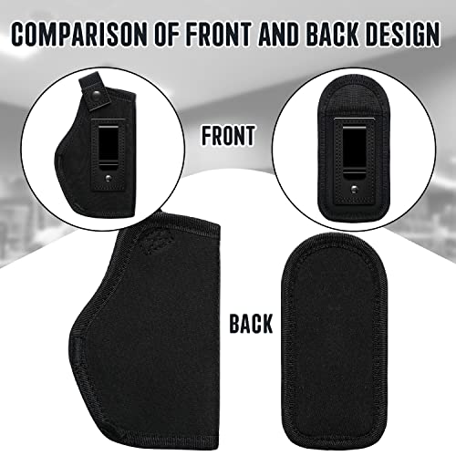 Podfan Universal Gun Holsters For Men/Women,Iwb 9Mm Pistols Holster Right Left Handed,Concealed Carry,Fits S&W M&P Shield Glock 9/40 P320 17 19 26 27 42 43,Similar Handguns (Black-Right Hand) #TOP6