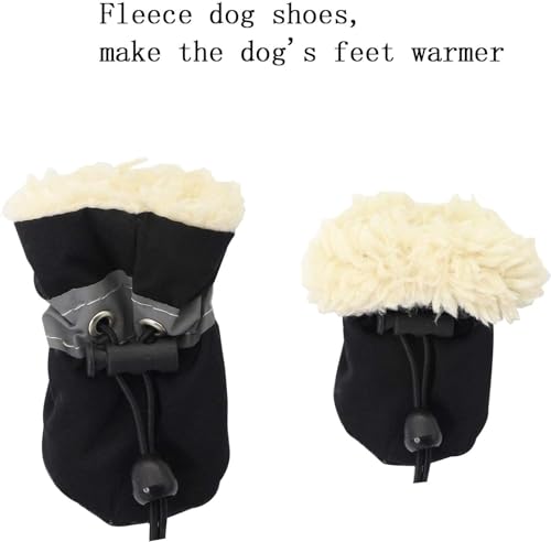 Yaodhaod WINTER DOG SHOES Shoes For Winter, Dog Boots & Paw Protectors, Fleece Warm Snow Booties thumb #1