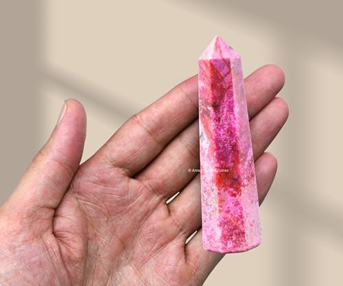 Image of Amazing Gemstone Cobalt Calcite Crystal Towers - Natural Healing Crystal Point Obelisk for Reiki Healing and Crystal Grid (3 inch to 4 inch INCH)