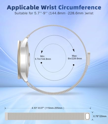 Image of 18mm 20mm 22mm Metal Watch Band Compatible with Venu 3S /2S /4 /3 /Vivoactive 4S /Vivomove 3S /Forerunner 255S /265S /Vivoactive 6 /5 /3, Quick Release Stainless Steel Mesh Strap for Men Women