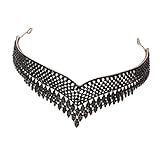 Diadème noir pour femme : ce bandeau diadème est adapté pour les femmes, les filles, les mariées et les demoiselles d'honneur, les coiffes de mariée pour le mariage