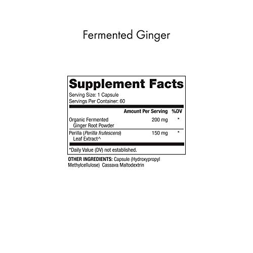 Dr. Mercola, Organic Fermented Ginger Dietary Supplement, 60 Servings (60 Capsules), Supports Digestive Health, Non Gmo, Soy Free, Gluten Free #TOP5