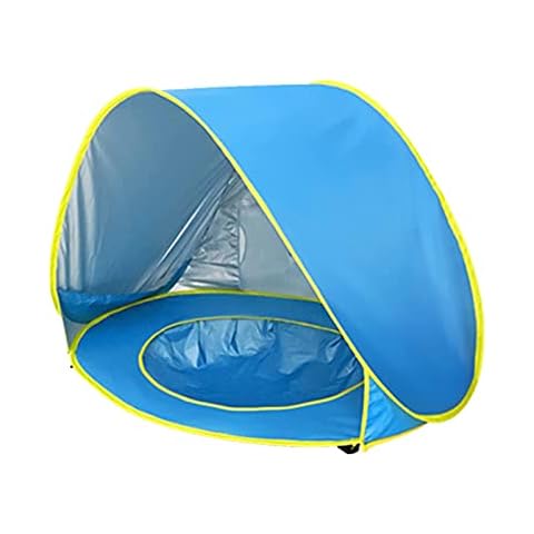 Baby Beach Tent, Magicorange Pop Up Baby Pool Tent, UPF 50+ Summer Sun Shelters Shade,Portable Beach Umbrella Baby Pool for Infant Baby (Blue Cover