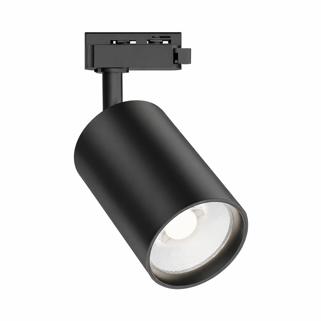 Braytron LED Schienenstrahler 30W für 1-Phasen Schienensystem, dreh- und schwenkbar, 3CCT 3000K 4000K 6500K, LED Track Light Aluminium Deckenstrahler, für Büro, Shop, Küche (Schwarz, 30, Watt)