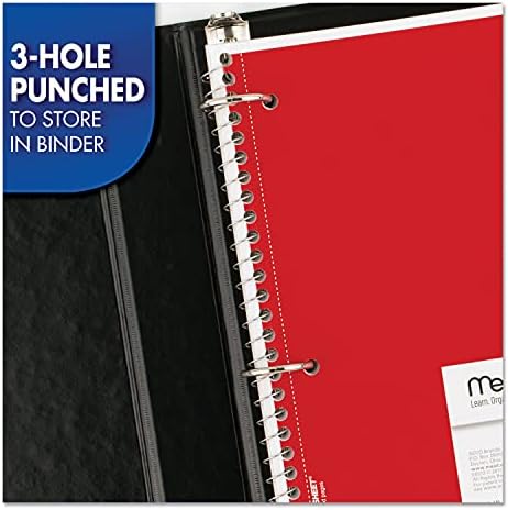 Mead Spiral Notebooks, 1 Subject, College Ruled Paper, 70 Yaprak, Renkli Not Defterleri, Çizgili Kağıt, Ev Okul Malzemeleri & K-12, 10 1/2" x 8", Çeşitli Renkler, 6 Paket (73065) - Görsel 6