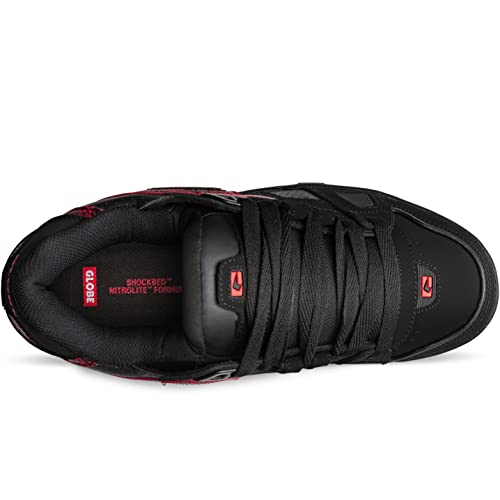 Image of Globe Sabre Skateboard Shoes, Black Red Stipple, 13 AU