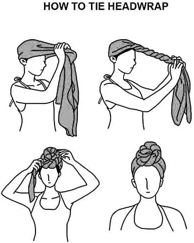 HOMELEX Head Wraps Turbans Stretch Jersey Knit Headwraps Wrap Turban Scarf Tie for Women - Image 5