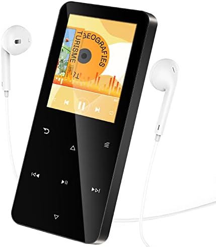 80GB MP3 Player with Bluetooth 5.2,with A High-Capacity Battery Inside, Playing Music for Up to 30 Hours,with HD Speaker/FM Radio/Video Play/Voice Recorder-Contains Earphones