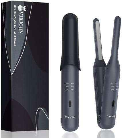VIKICON Cordless Mini Hair Straightener: 3/10" Small Pencil Flat ...