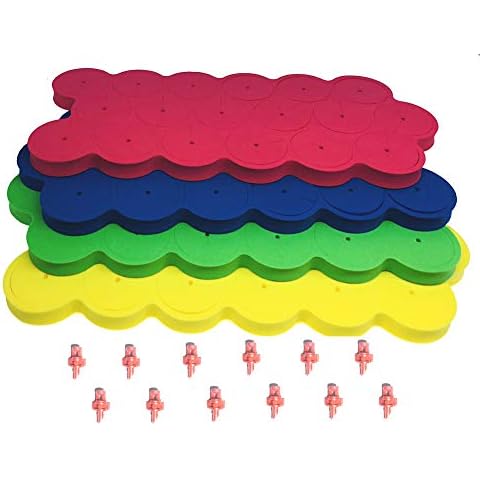 1.625 inch Cloning Collars 72 Pack and 12 Aeroponic Cloner Sprayers for HortiPots Clone Machine 35 Site 70 Site 140 Site (Mix-Colors Pack of 72) Cover