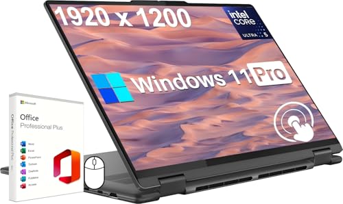 Lenovo Yoga 7i 2-in-1 Convertible Laptop, 16" 2K Touchscreen FHD + IPS, Intel Ultra 5 125U, 16GB LPDDR5X RAM, 2TB SSD, Backlit KB, FP Reader, Wi-Fi 6E, Windows 11 Pro & MS Office Lifetime License