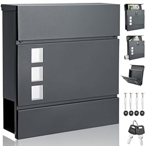 Monzana XXL HU-XI-201 Wandbriefkasten Anthrazit