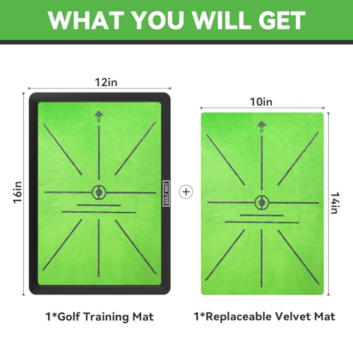 image for Jspotib Golf Hitting Mat, Golf Practice Mat Outdoor Indoor for Trainin