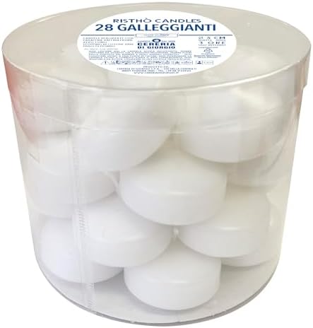 28 Schwimmkerzen - Durchmesser 5 cm - 5,5 Stunden Brenndauer - Fa...