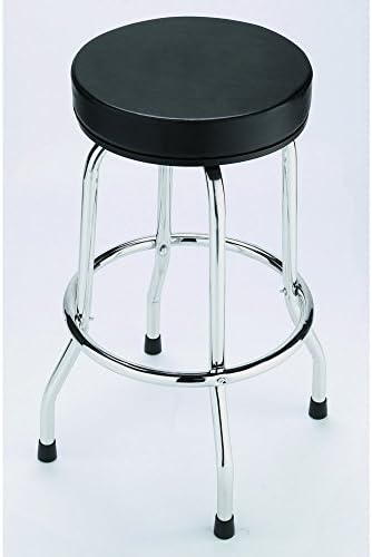 Torin Shop Stool, Black Top, 28in.H