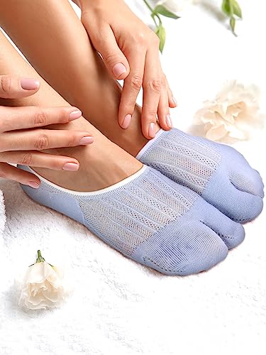 Geyoga 6 Pairs Flip Flop Socks Low Cut Split Toe Cotton Tabi Socks for Women No Show Japanese Style Elastic Short Sandal4