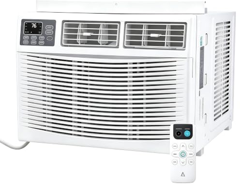 12000 BTU Window Air Conditioner Energy Saving Window AC Unit with Remote & App Control Timer Function & Easy Install Kit for Rooms up to 550 Square Feet 115V/60Hz White