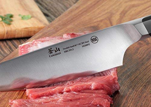 Cangshan TC Series 1021196 Swedish 14C28N Steel Forged 3-Piece Starter Knife Set with Wood Sheaths - Thumbnail 6