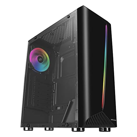 Mars Gaming MCX, Caja de PC ATX, Cristal Templado, Ventilador RGB DUAL RING, Negro