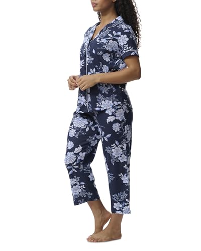 Image of Karen Neuburger Women's Short Sleeve Girlfriend Capri Pajama Set