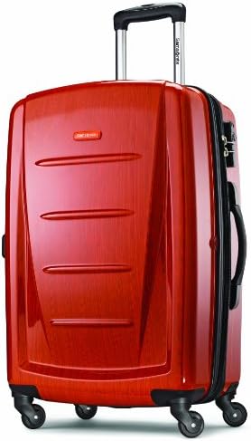 Samsonite Winfield 2 Hardside Luggage with Spinner Wheels, Orange, Checked-Medium 24-Inch