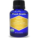 Organic, Lemongrass Essential Oil, Food Grade, Edible – 100% Pure, Lemongrass Oil, by Zongle Therapeutics, 1 OZ