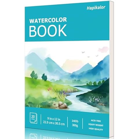 Hapikalor 9"x12" Watercolor Paper Pad Cover