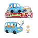 Bandai - CocoMelon - Auto di famiglia musicale+1 personaggio JJ - Veicolo che suona la canzone «Are we there yet» (in inglese) e 1 figura JJ 7 cm - WT0104