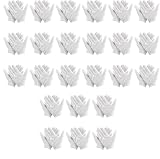 24 Paia Cotone Bianco Morbido Guanti da Polso per Bambini