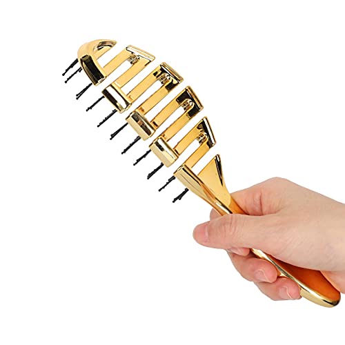 Hair Brush, Paddle Hairbrush For Long Short Thick Thin Curly Straight Wavy Dry Intage Oil Head Comb Hairbrush Comb Scalp Massage Hairdressing Styling Comb For Men Women Kids (Gold) #TOP7
