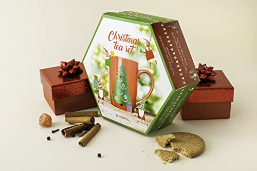 ACORUS Tee Geschenkset Weihnachten - Tee Set Geschenk - Weihnachtstee Einzeln Verpackt - Teeset Natürliche mit 6 Geschmacksrichtungen - Geschenkset Frauen Männer - Tee sorten mit 60 Beutel